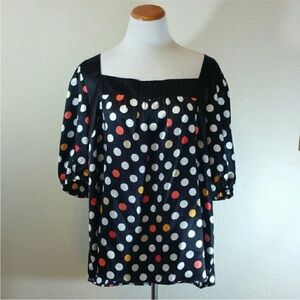 Alfani Silk Polka Dot Top NWT Size 14